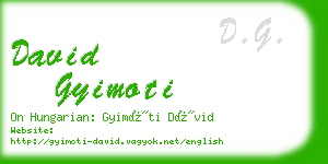 david gyimoti business card